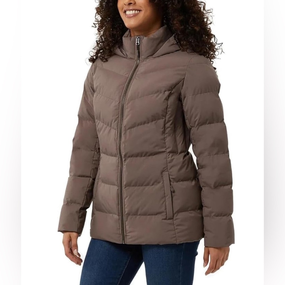 32 Degrees Women's Hooded Quilted
Jacket Winter Coat Outerwear with Pockets XL